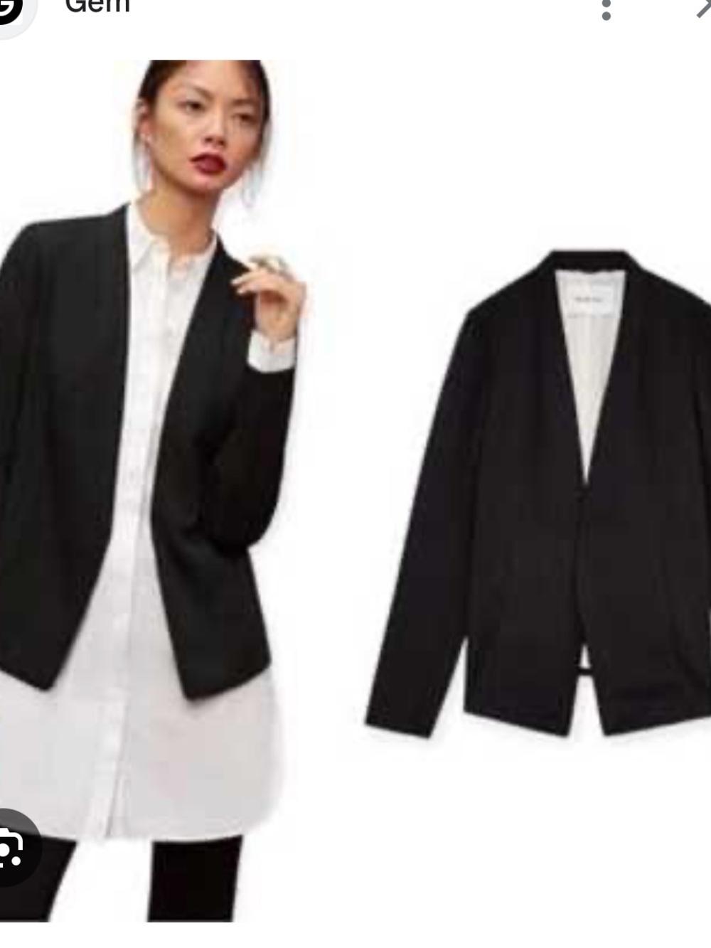 Babaton Black Collarless Open-Front Blazer - Picture 3 of 10